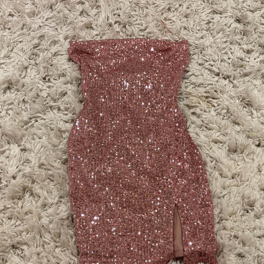 Windsor Sparkling Pink Sequin Dress